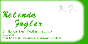 melinda fogler business card